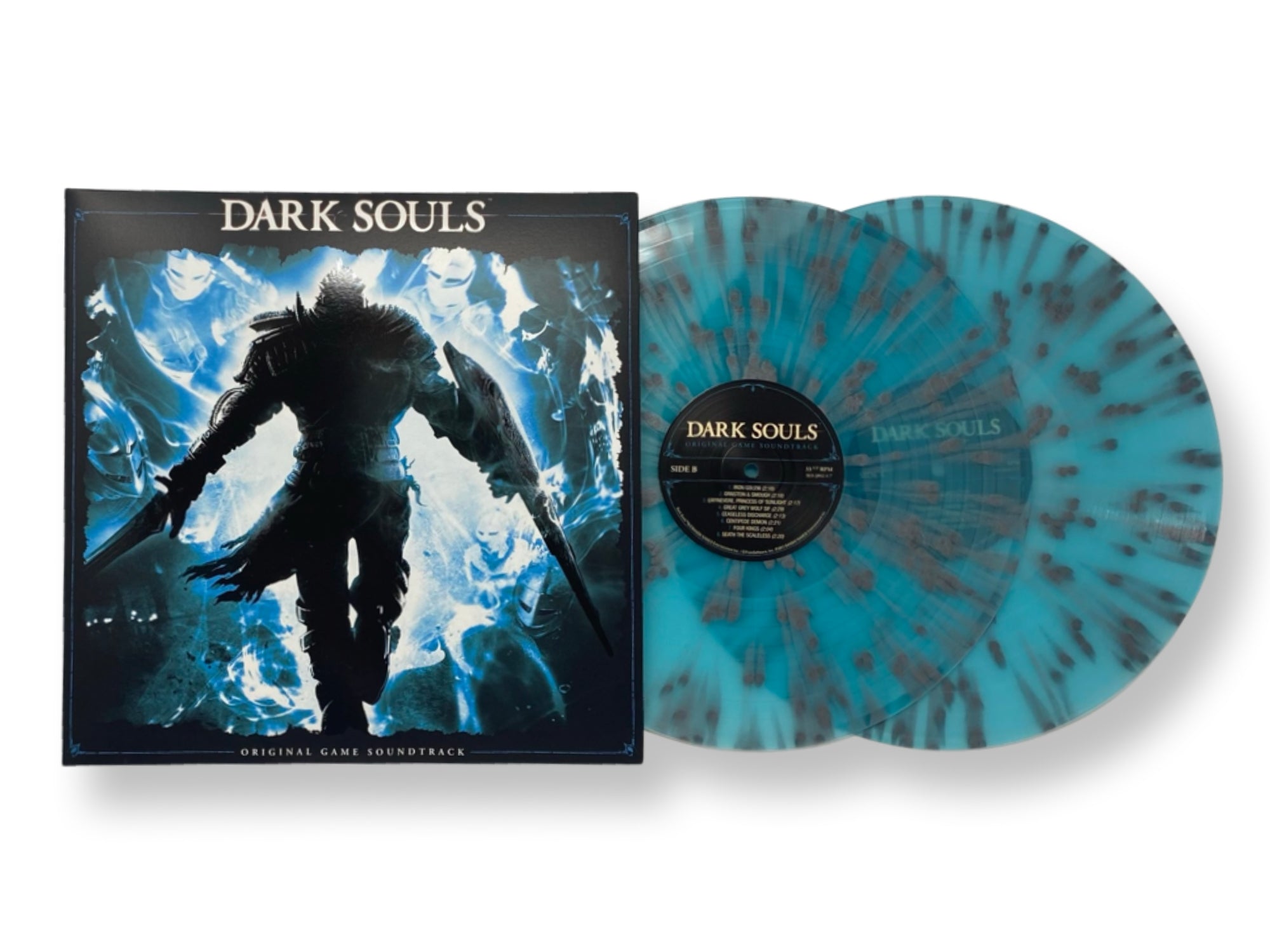 Dark Souls: Original Game Soundtrack (Transparent Light Blue w/ Silver Splatter Double LP)