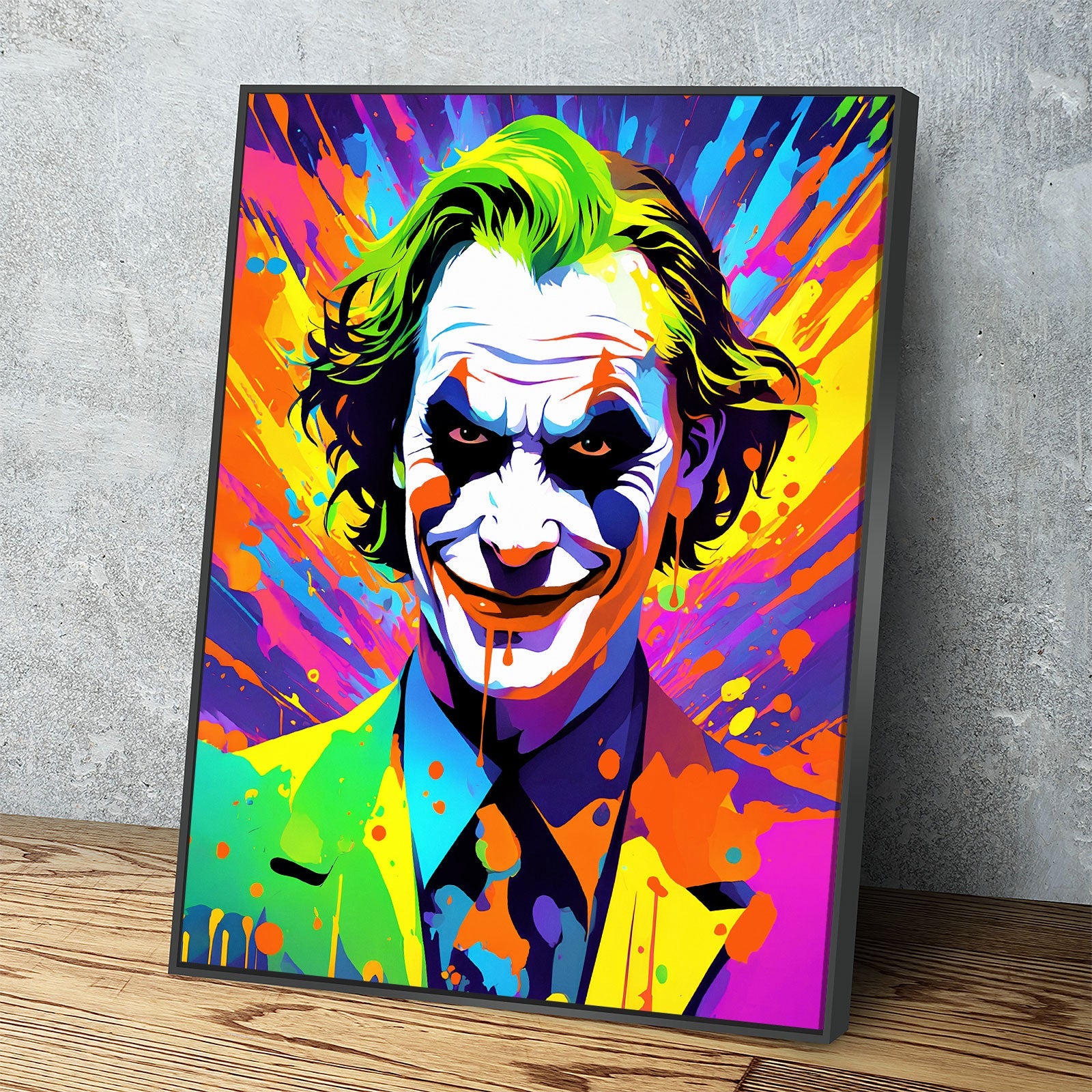 The Joker Canvas Wall Art, Abstract Joker Print
