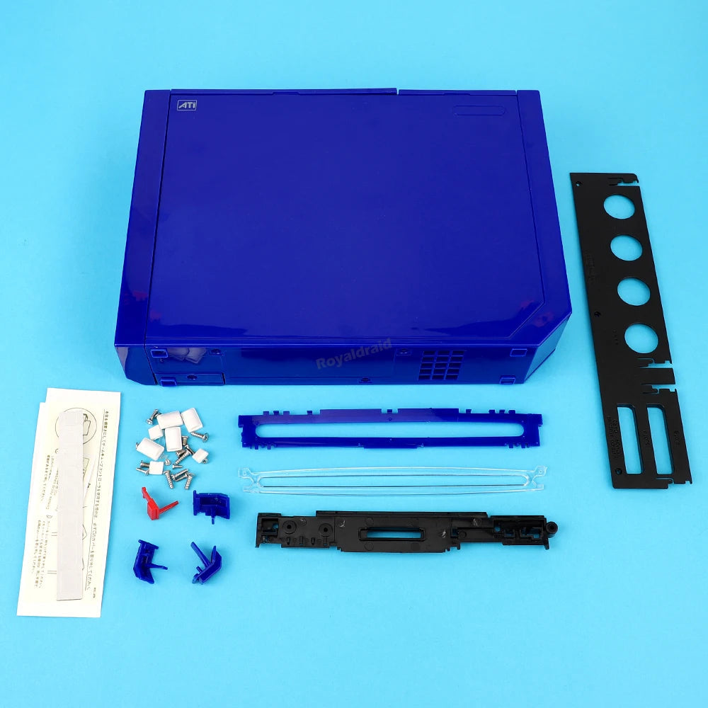Nintendo Wii Full Replacement Shell Housing Faceplate Blue Complete