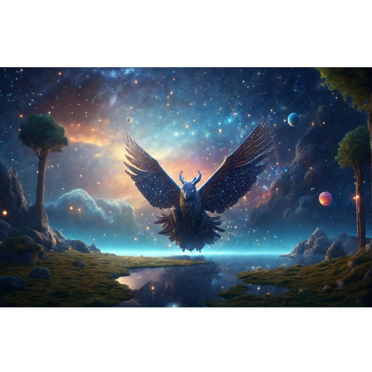 Ingooood Jigsaw Puzzle 1000 Pieces- Fantasy Owl - Entertainment Toys for Adult Special Graduation or Birthday Gift Home Decor