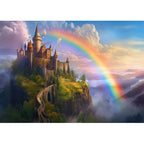 Ingooood Jigsaw Puzzle 1000 Pieces- Castle Under the Rainbow - Entertainment Toys for Adult Special Graduation or Birthday Gift Home Decor