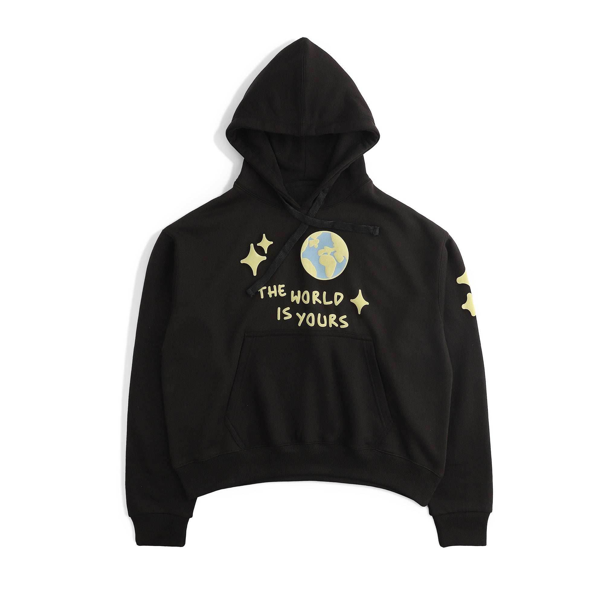 Puff Print Hoodie - The World is Yours - Small