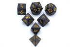 Matt Black with Gold Barbarian Dice Set - 