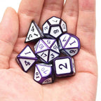Dark Blue/Purple Electrophoresis Powder with White Dice Metal Set - 