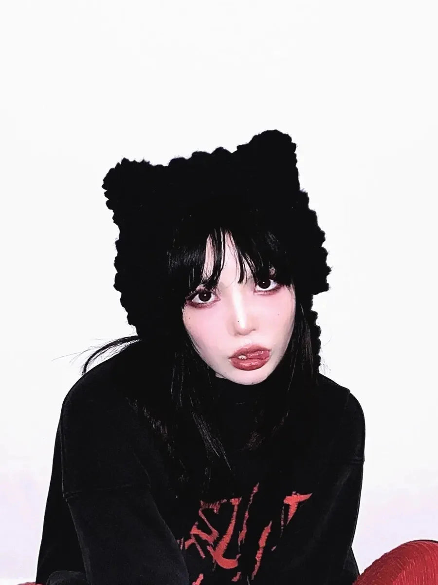 'Babe Bear' Knitting Ear Muff Winter Hat