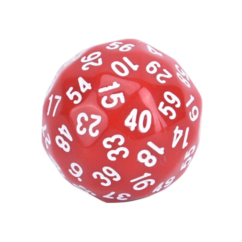 1pc 60 Face Dice For Game Polyhedral D60/20 Multi Sided Acrylic Dice Gift For Game Lovers Game Party Entertainment Equipment