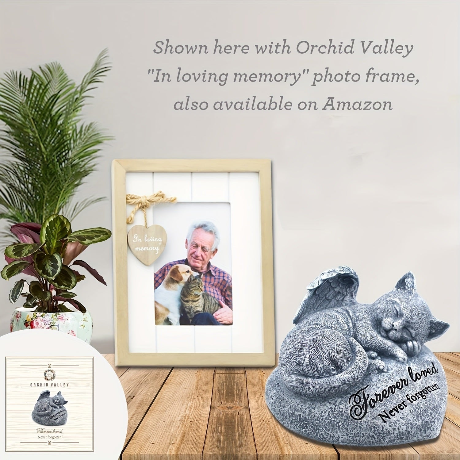 1pc Cat Memorial Stone Or Resin Statue, Beautifully Packaged Memorial Gift, For Cats Or Loss Of Cat Sympathy Gift