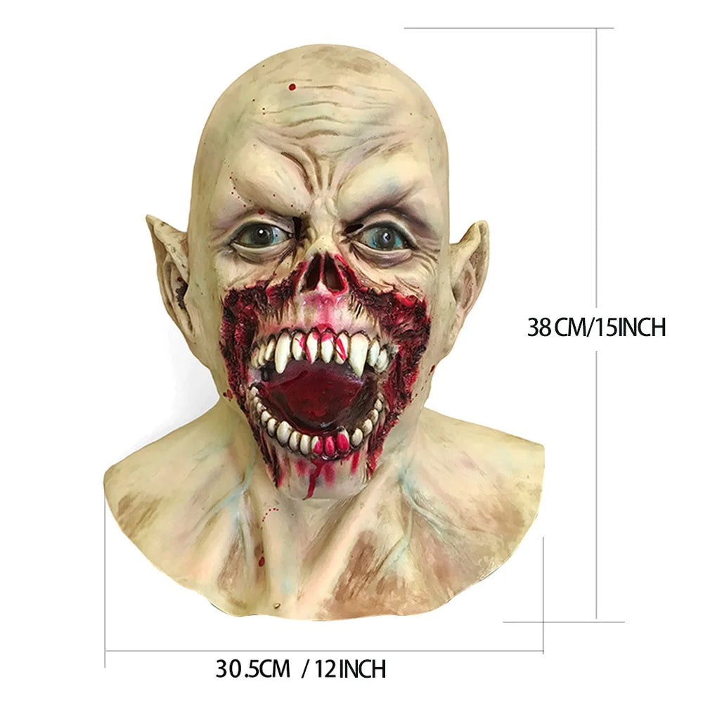 1pc Halloween Vampire Mask Zombie Head Mask for Adults, S