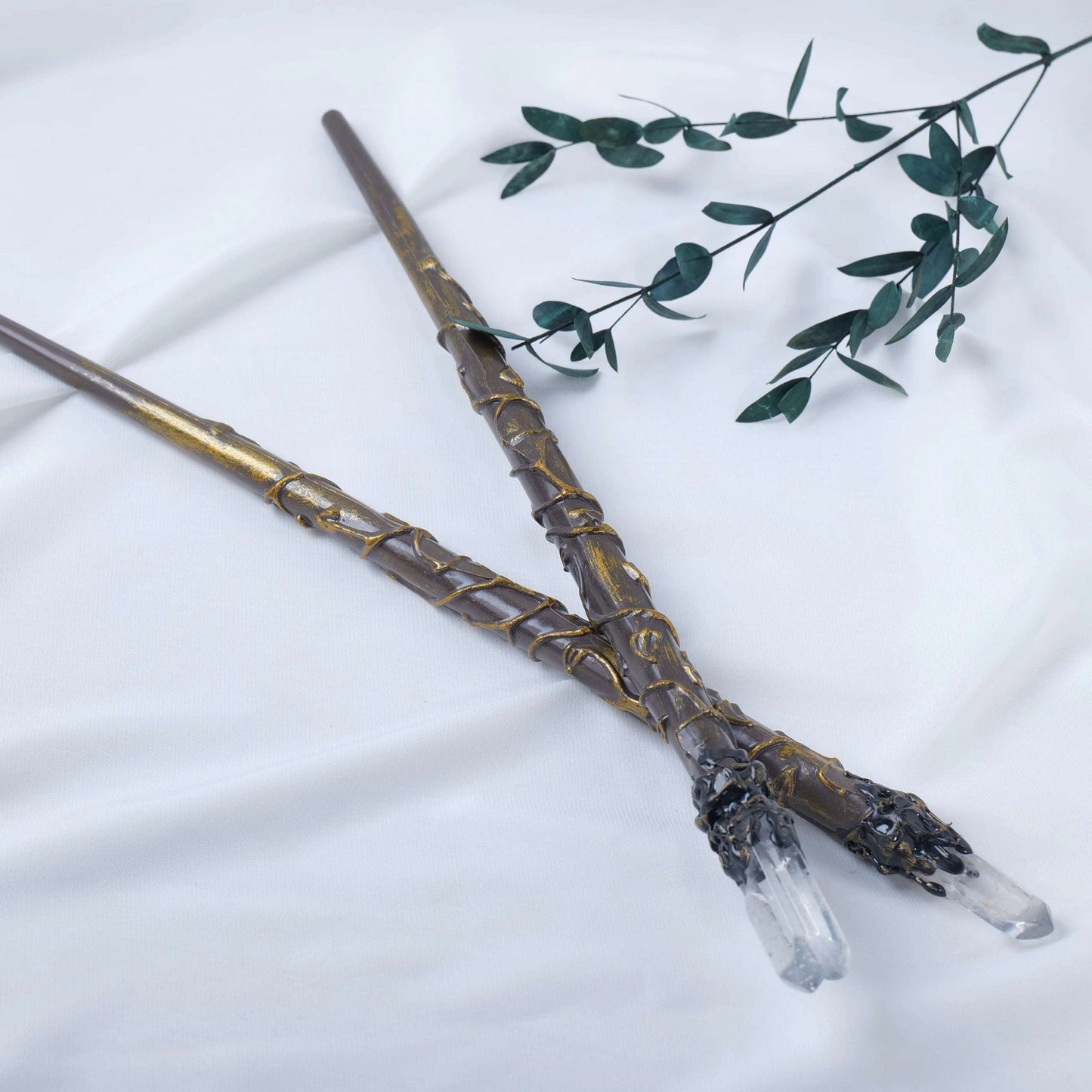 1PC Natural Clear quartz Crystal Point Witch Wand Crystal Scepter Magic Wand Spirit Healing Gemstone Energy