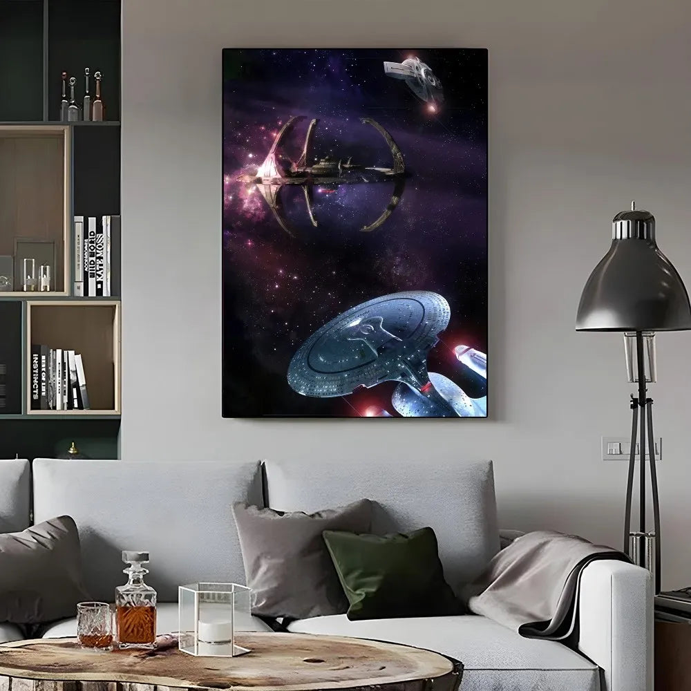 1pc Star Trek Self-adhesive Art Poster Waterproof Paper Sticker Coffee House Bar Room Wall Decor