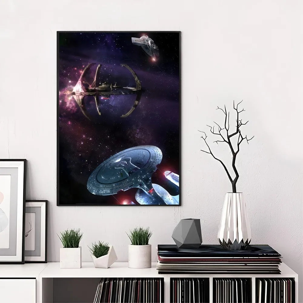 1pc Star Trek Self-adhesive Art Poster Waterproof Paper Sticker Coffee House Bar Room Wall Decor