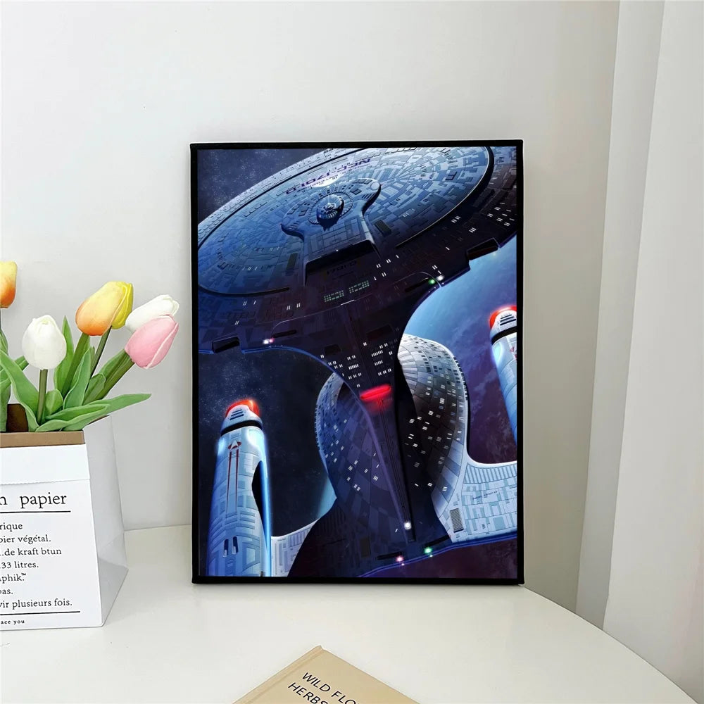 1pc Star Trek Self-adhesive Art Poster Waterproof Paper Sticker Coffee House Bar Room Wall Decor