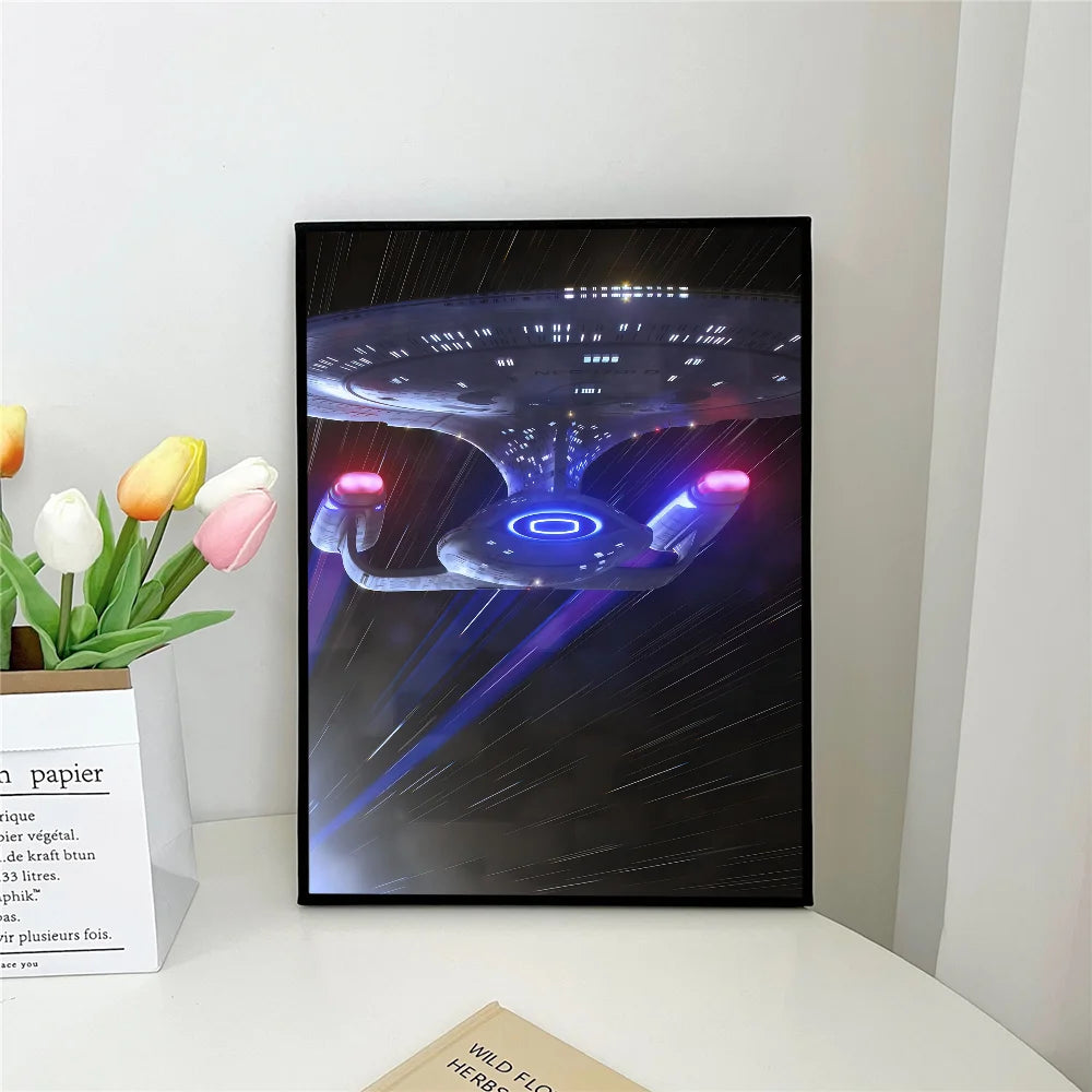 1pc Star Trek Self-adhesive Art Poster Waterproof Paper Sticker Coffee House Bar Room Wall Decor