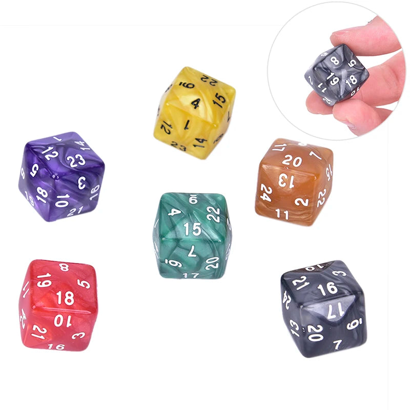 1pcs D24 Multi Sided Acrylic Dice For TRPG Game Lovers 24 Face Dice For Game Polyhedral New Arrival