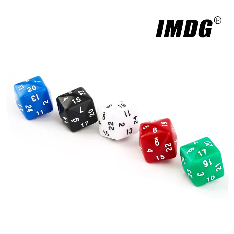 1Pcs Digital Dice D24 Acrylic Multi-sided Cube 24-sided High Quality Boutique Board Game Dice