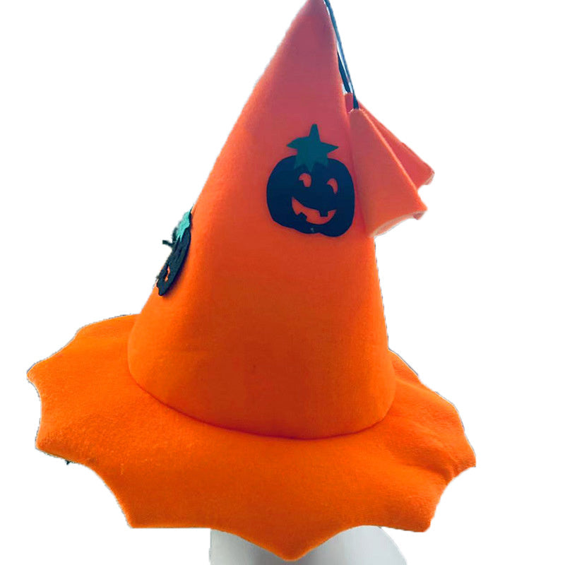 2 Pcs Halloween Witch Hat Wool Knitted Cap for Party Cosplay Costume Accessory