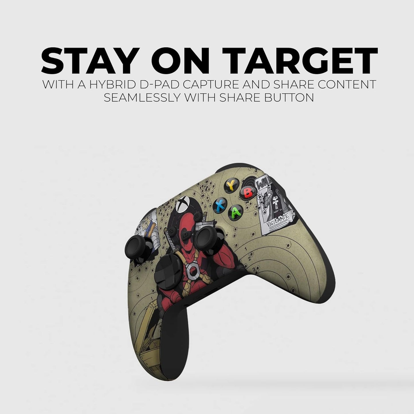 Z Deadpool Headshot Custom Wireless Xbox Controller – Compatible with Xbox One & Series X/S