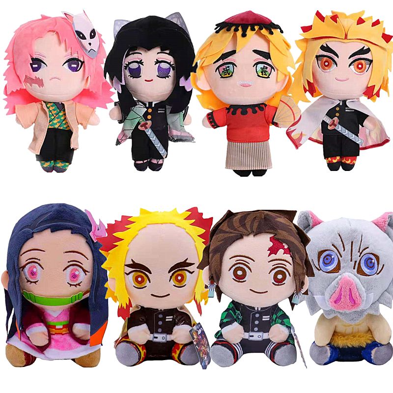 20 Cm Demon Slayer's Blade Plush Toy Kimetsu No Yaiba Kamado Tanjirou Tomioka Giyuu Agatsuma Zenitsu Douma Sabito Plush Doll