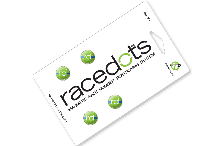 RaceDots: Magnetic Race Number Positioning System 4-Pack (Black Pearl Skull) - 