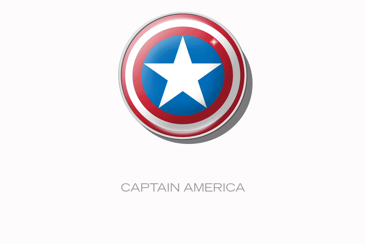 RaceDots: Magnetic Race Number Positioning System 4-Pack (Captain America) - 