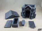 Mausoleum w/ Sarcophagus and Coffin
