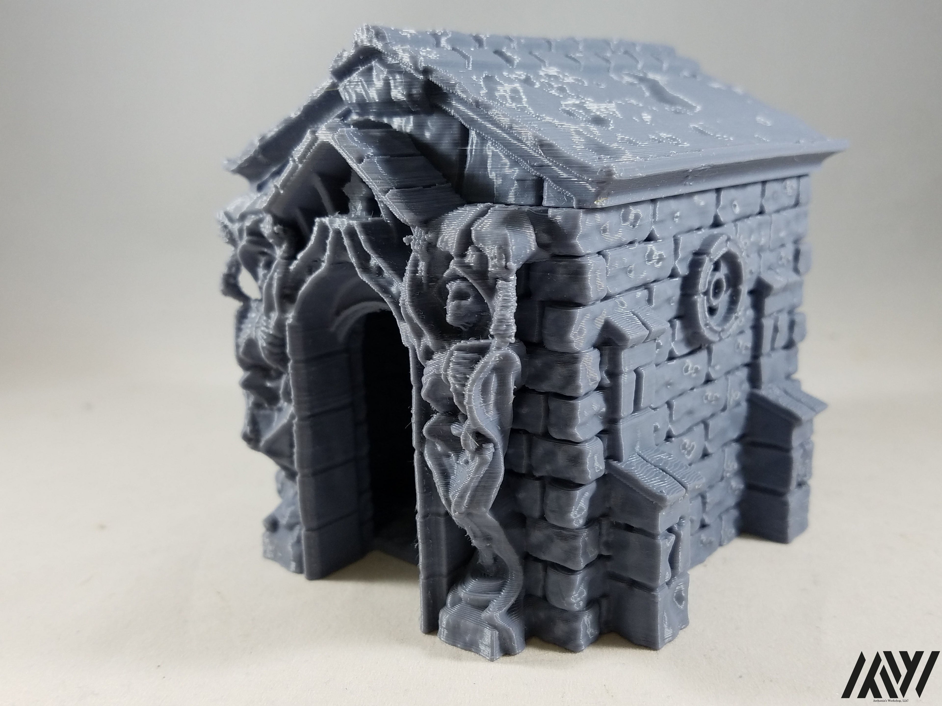 Mausoleum w/ Sarcophagus and Coffin