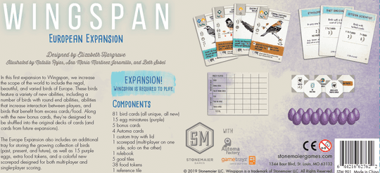 Wingspan: European Expansion - 