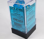 CHX 27486 Polyhedral 7-Die Borealis Teal w/ Gold Numbers Set Of 7 Dice Chessex - 