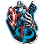 Trefl Wood Craft 160 Piece Wooden Puzzle - Marvel - Fearless Captain America