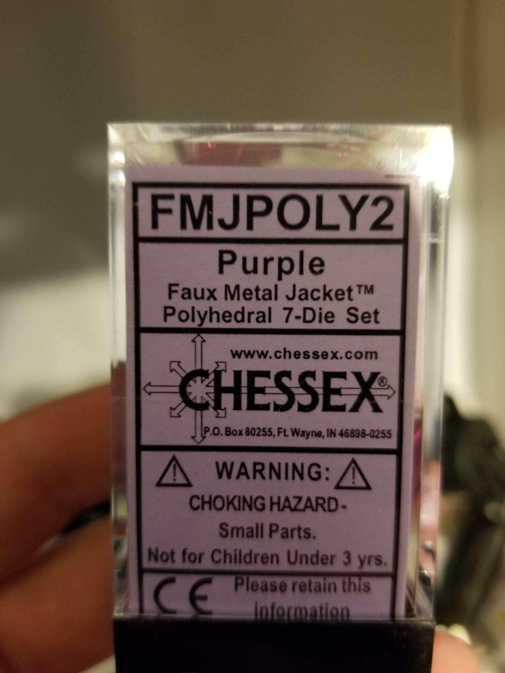 Faux Metal Jacket Purple - 