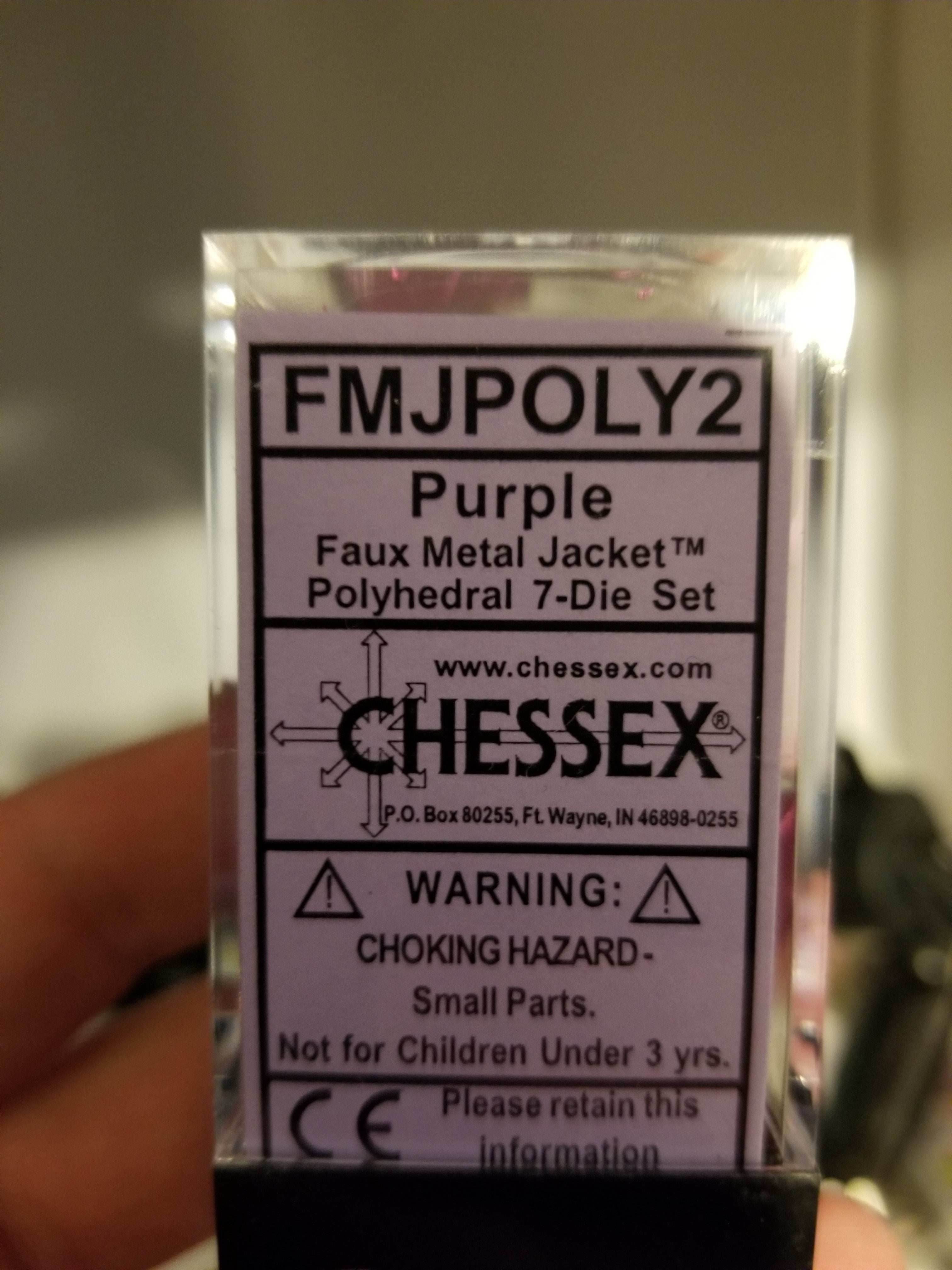 Faux Metal Jacket Purple - 