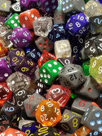 Bulk Roll 4 Initiative Dice d4, d6, d8, d12, d20 (Factory Seconds) Dnd Dice - 1/4 Pound