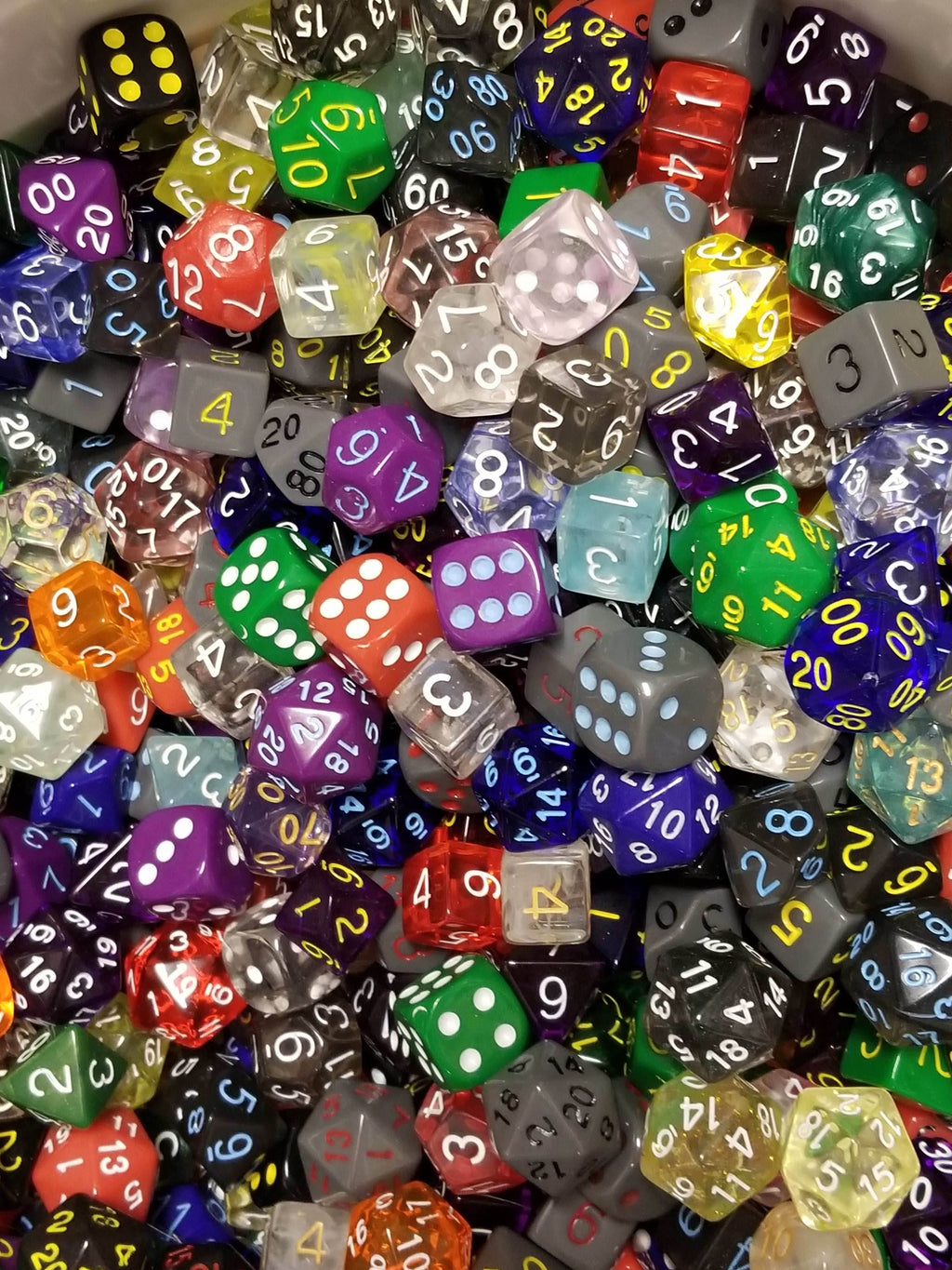 Bulk Roll 4 Initiative Dice d4, d6, d8, d12, d20 (Factory Seconds) Dnd Dice - 1/4 Pound