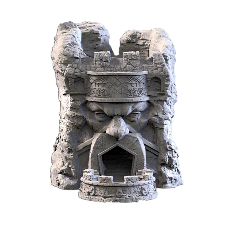 2023 Novelty Dwarf Bastion Dice Towe Moving Dice Tower Sculpture Ornament Statues Home Decorations Game Tools