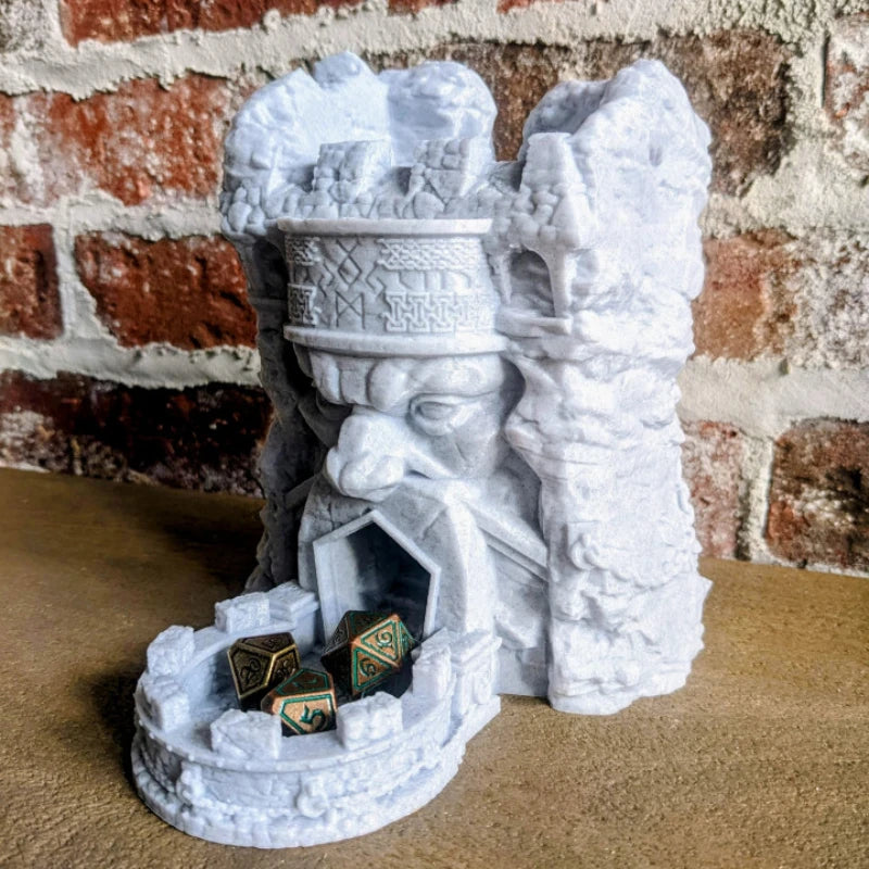 2023 Novelty Dwarf Bastion Dice Towe Moving Dice Tower Sculpture Ornament Statues Home Decorations Game Tools