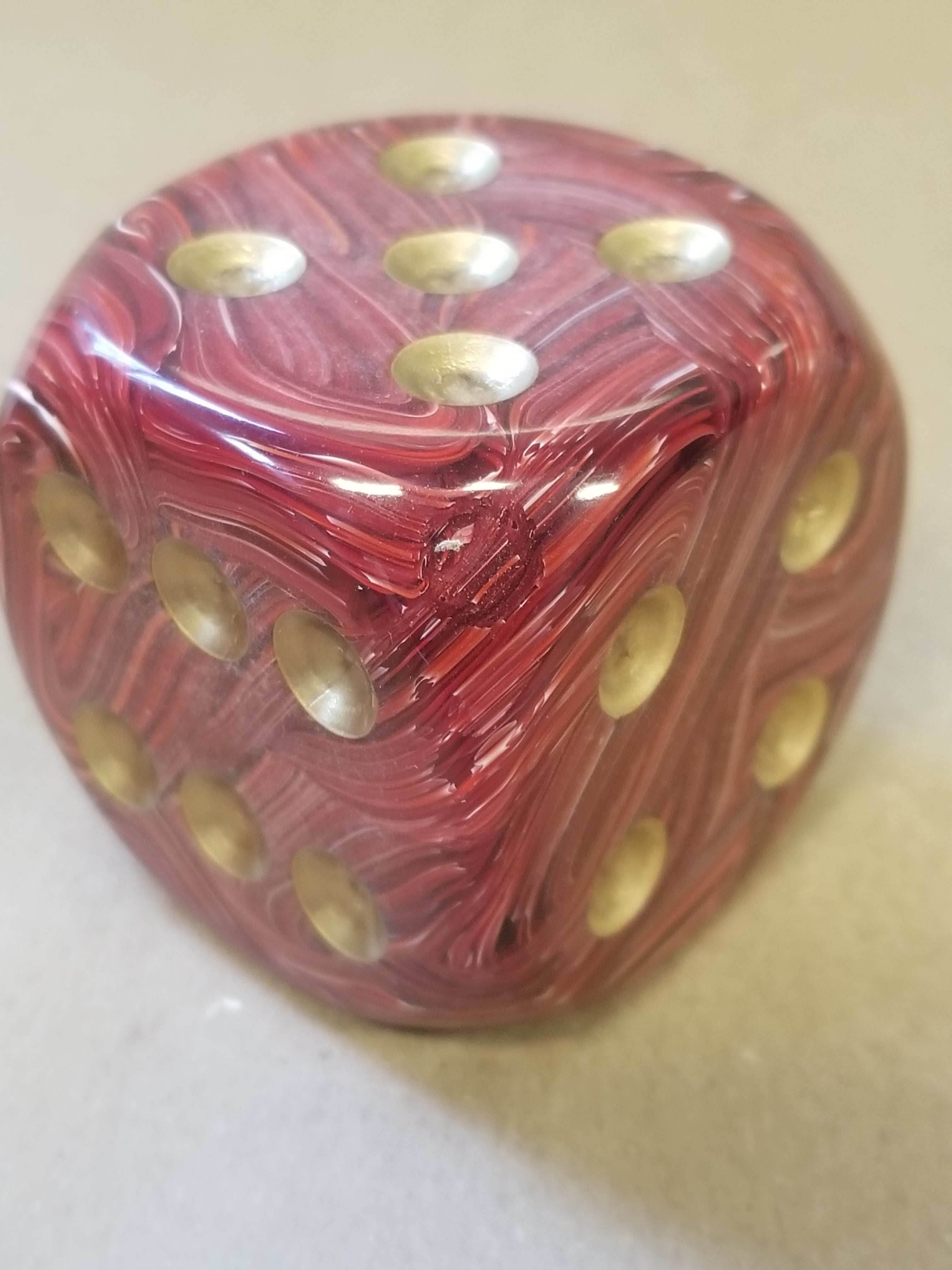 Factory Second 50mm d6 Dice by Chessex (Multiple Colors) - Burgundy Red