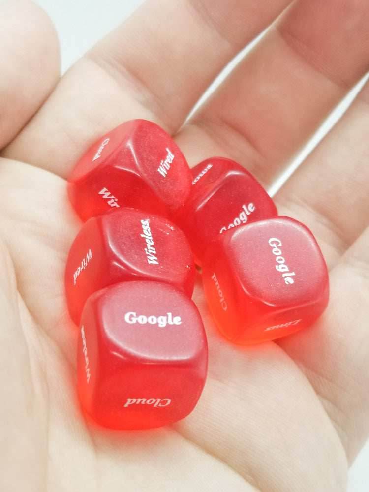 10x Red Computer Dice d6 | Tech Themed Dice 6-Sided 16mm Tech Dice 16mm - 