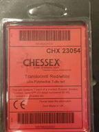 Chessex Translucent Red w/ White Mini Polyhedral 7-die Set CHX 23054 OOP - 