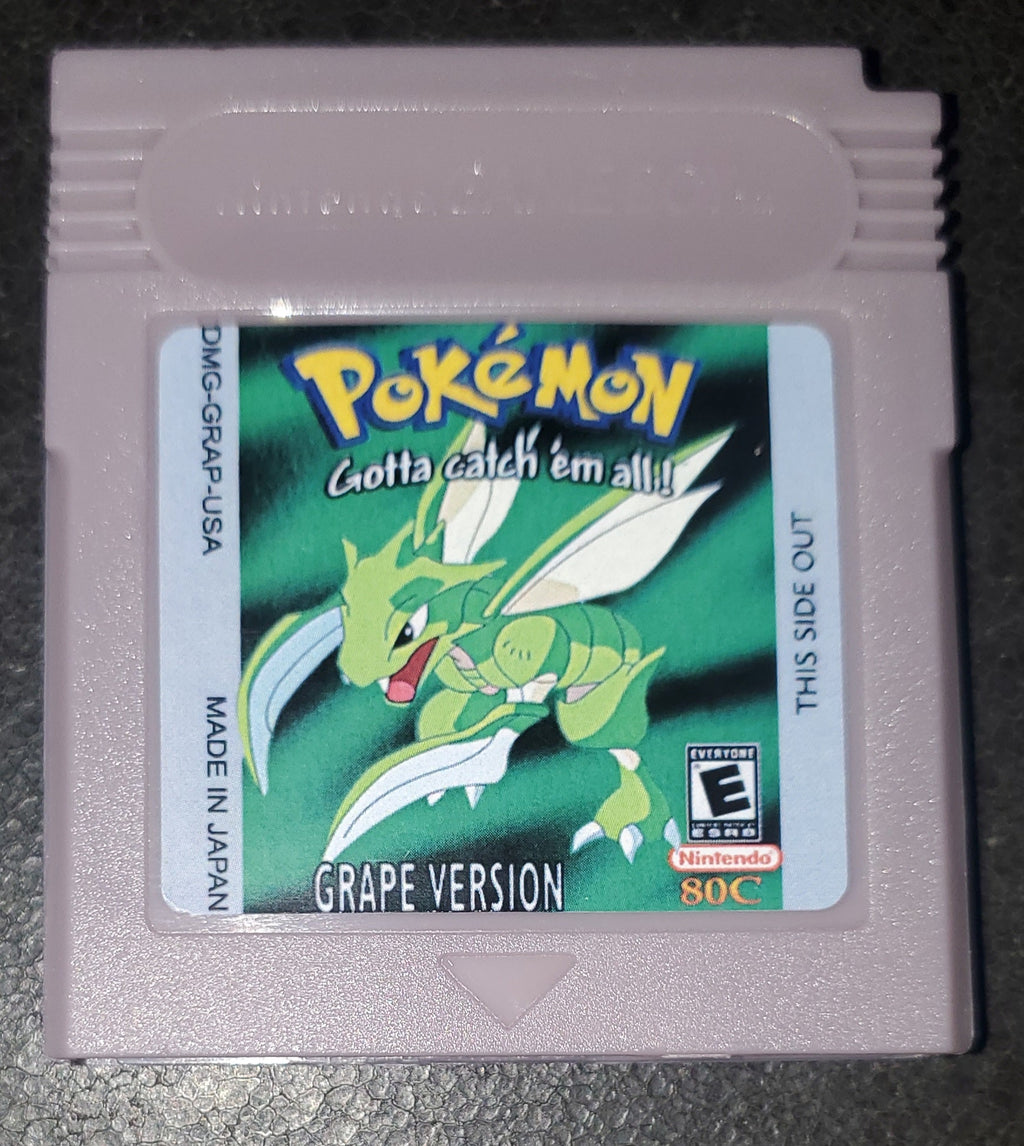 Pokemon Grape GBC Video Game Cartridge Gameboy Color ROM Hack