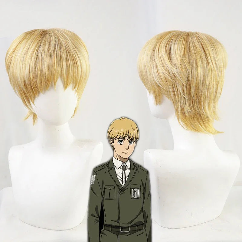 2025 New Attack on Titan Season 4 Cosplay Costume Wig Eren Jager Armin Arlert Green Jacket Uniform Halloween Outfits Shoes Bo AA