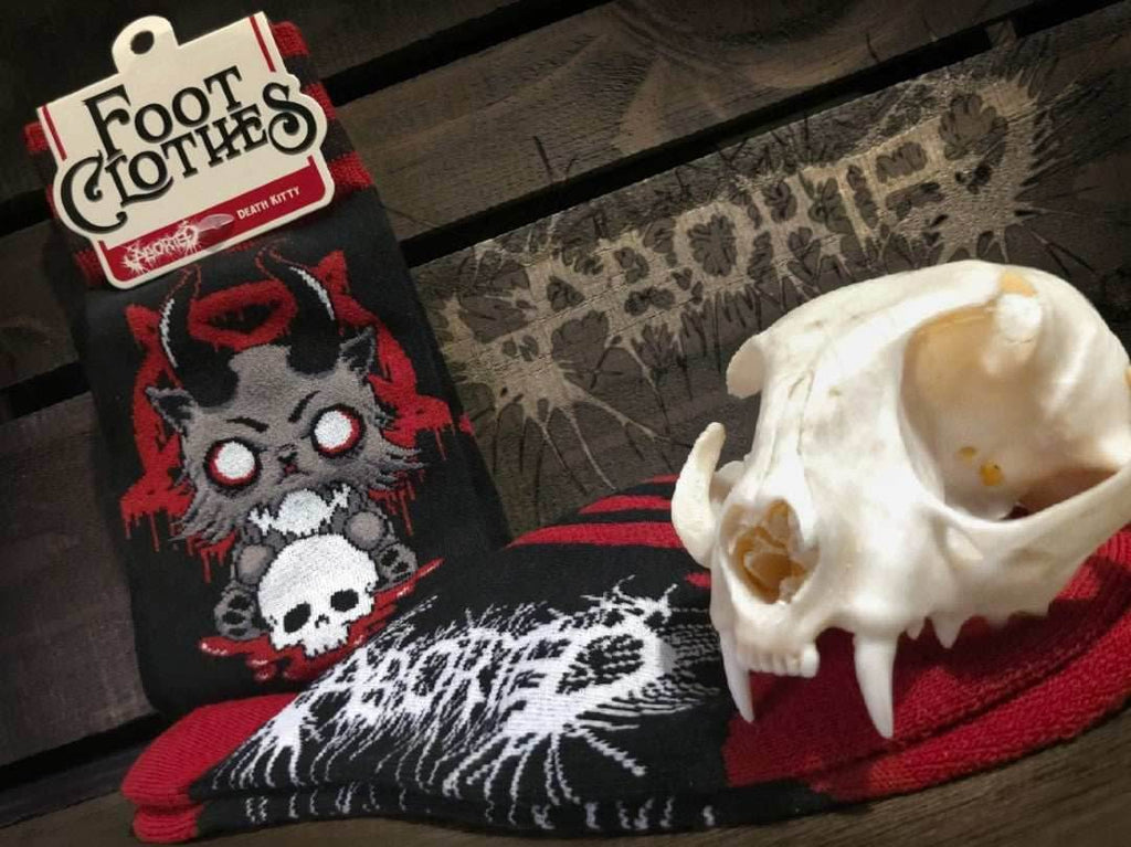 FootClothes x Aborted Death Kitty Crew Socks - 