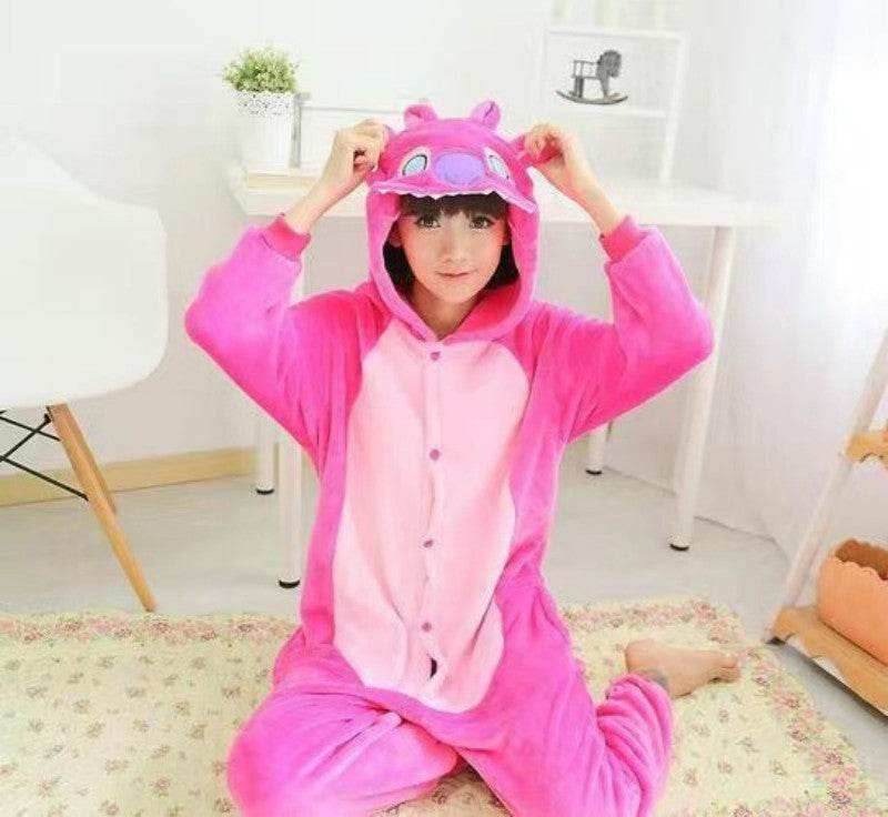 Adults Onesie Zip Up Animal Pajamas One Piece Sleepwear - Powder History / S