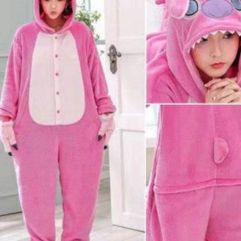 Adults Onesie Zip Up Animal Pajamas One Piece Sleepwear - Blue History / S