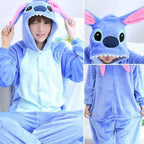 Adults Onesie Zip Up Animal Pajamas One Piece Sleepwear - Blue History / S