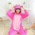 Adults Onesie Zip Up Animal Pajamas One Piece Sleepwear - Blue History / S