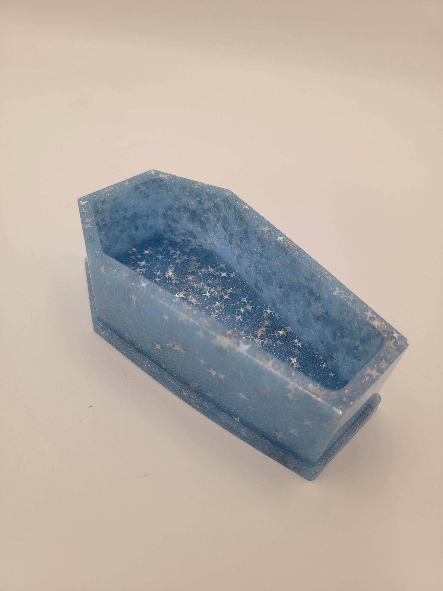 Handmade Mini Coffin Trinket Dish - Light Blue
