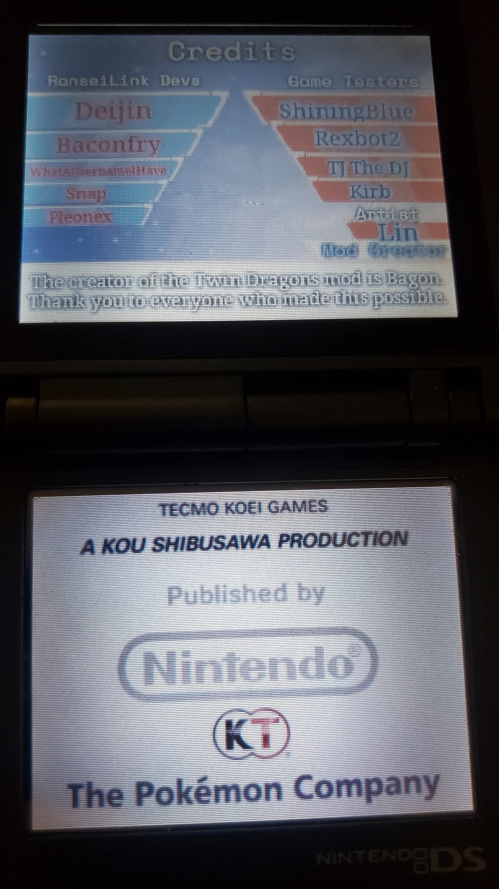 Pokemon Conquest Twin Dragons Nintendo DS Custom ROM Hack Video Game