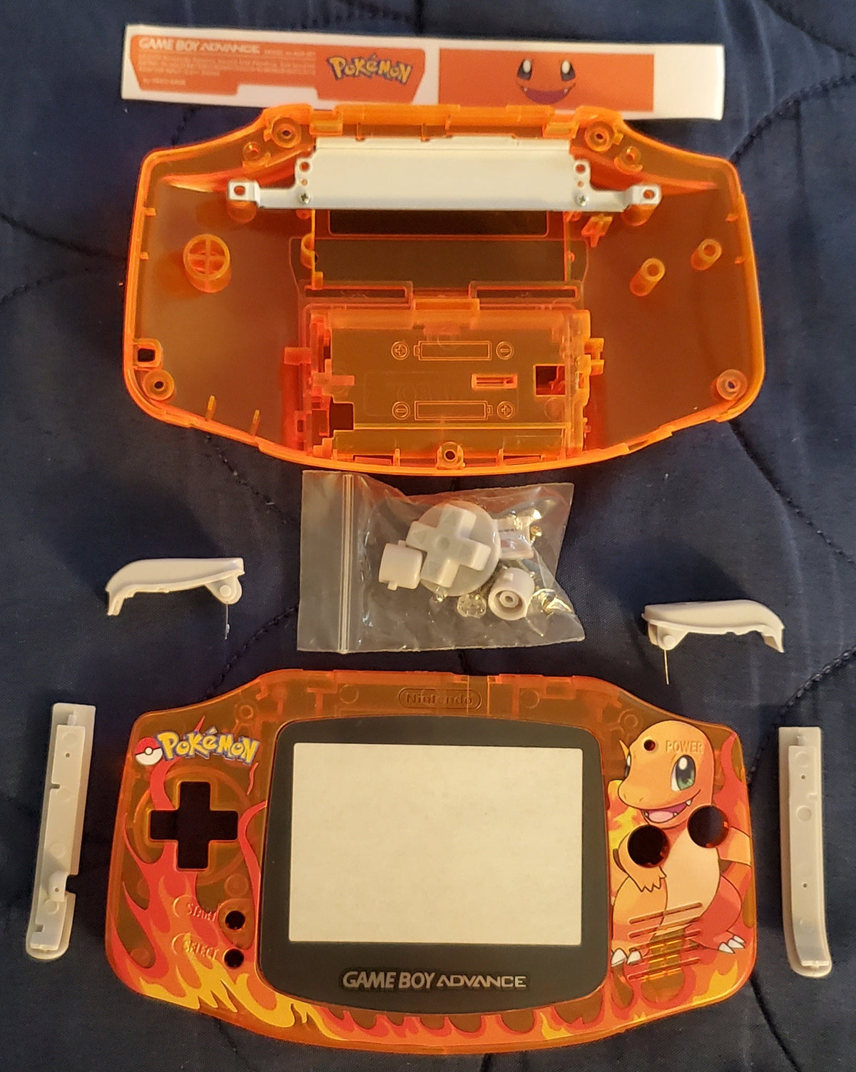 GBA Game Boy Advance Case Replacement Shell Full Housing Pokemon