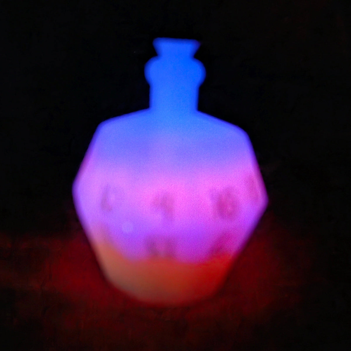 Individual Potion Bottle Alternative Shaped Functional TTRPG Handmade Resin D20 Gaming Dice Glow in the Dark