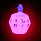 Individual Potion Bottle Alternative Shaped Functional TTRPG Handmade Resin D20 Gaming Dice Glow in the Dark